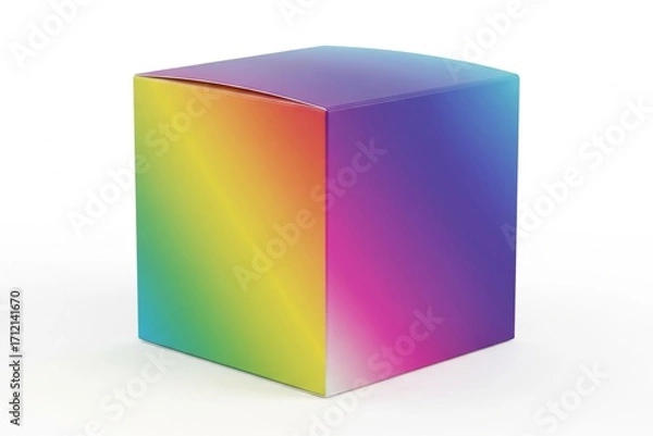 Obraz Vibrant Gradient Modern Blind Box Packaging Mockup