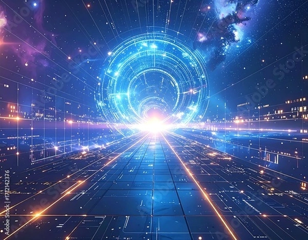 Obraz Futuristic Technological Pathway.