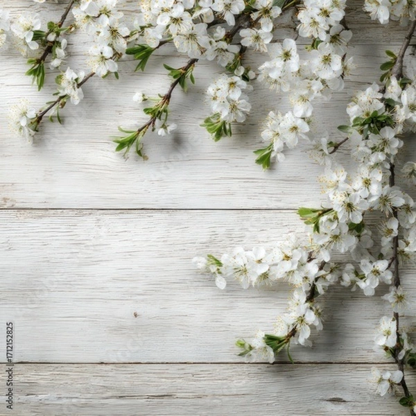 Obraz light and airy springtime background in wood texture