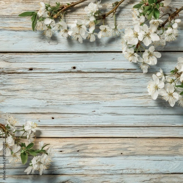 Obraz light and airy springtime background in wood texture