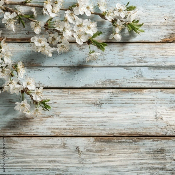 Obraz light and airy springtime background in wood texture