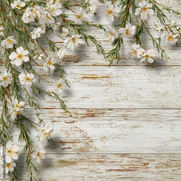 Obraz light and airy springtime background in wood texture