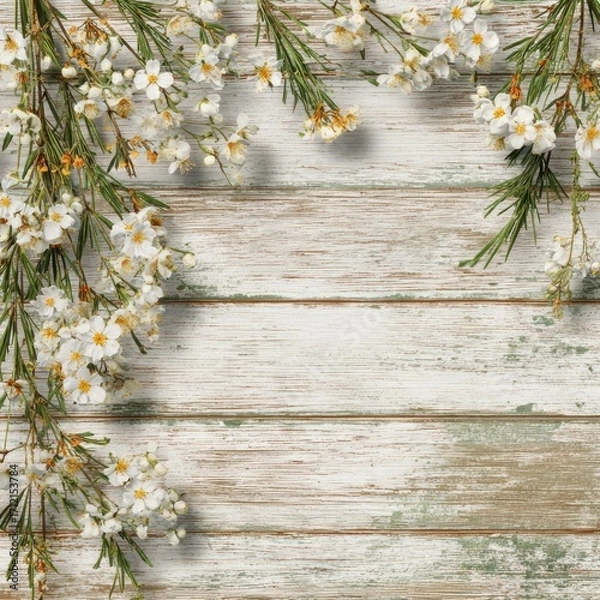 Obraz light and airy springtime background in wood texture