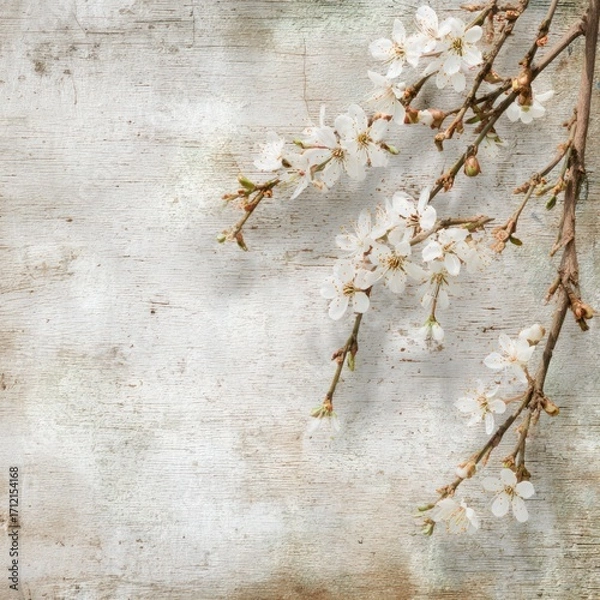 Obraz light and airy springtime background in wood texture