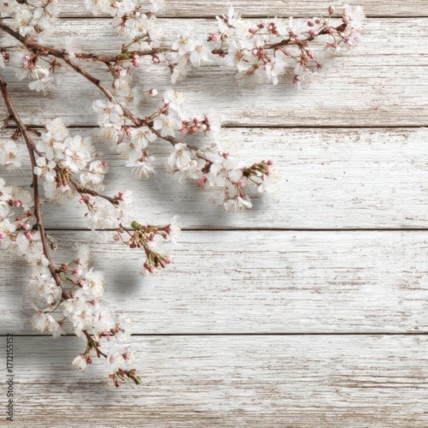 Obraz light and airy springtime background in wood texture