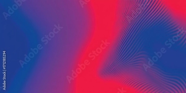 Fototapeta Abstract colorful gradient pattern with modern blue and red wave texture background. Dynamic design for template or presentation visuals.