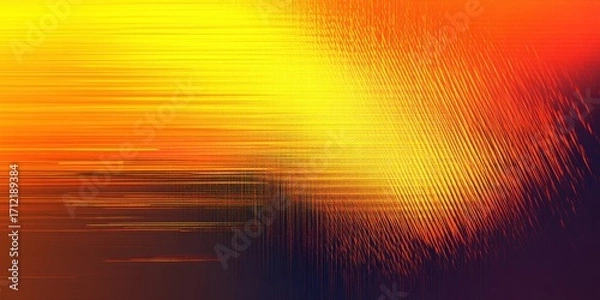Fototapeta Abstract background with vibrant gradient, colorful orange and yellow texture. Dynamic lines create energetic digital pattern.