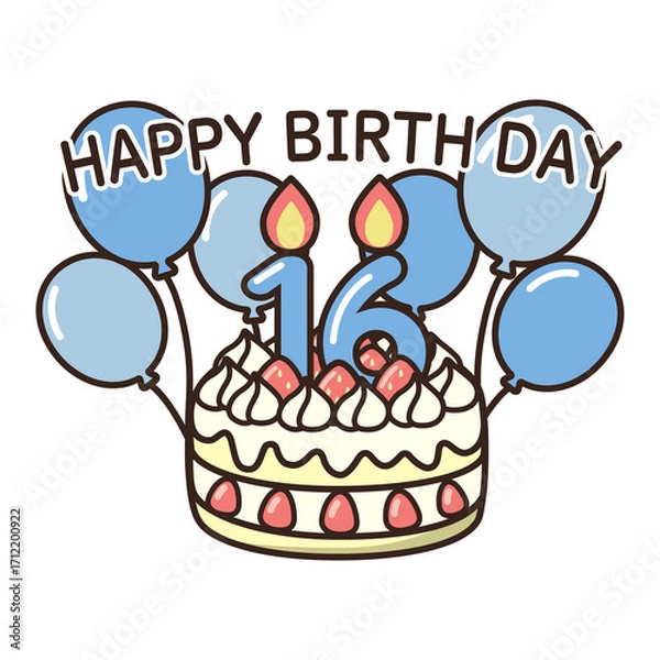 Fototapeta 誕生日ケーキ