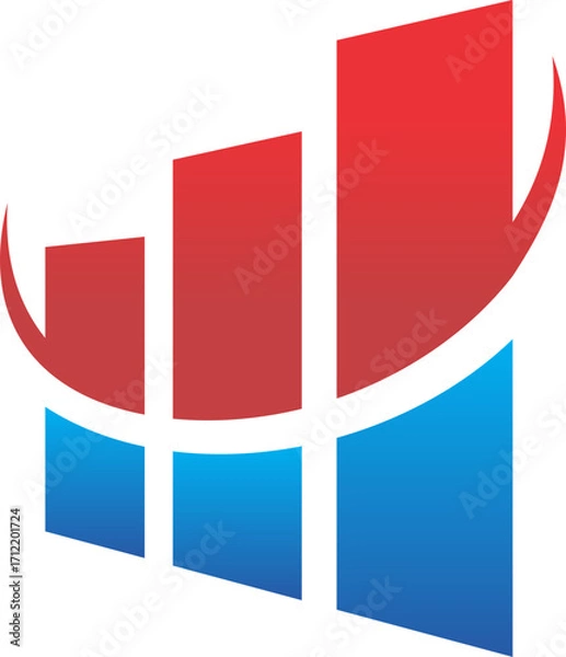 Obraz vector abstract background on finance shape business vector logo