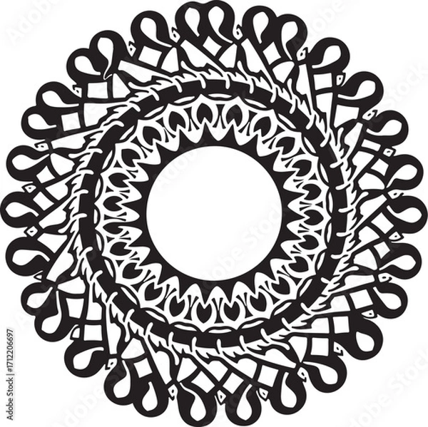Obraz Horse Mandala Circle Design – Decorative Animal Pattern Vector