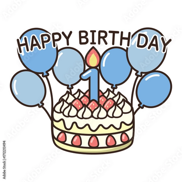 Obraz 誕生日ケーキ