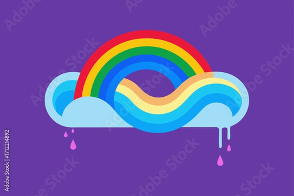 Obraz Holographic Rainbow Storms Melting into Infinity