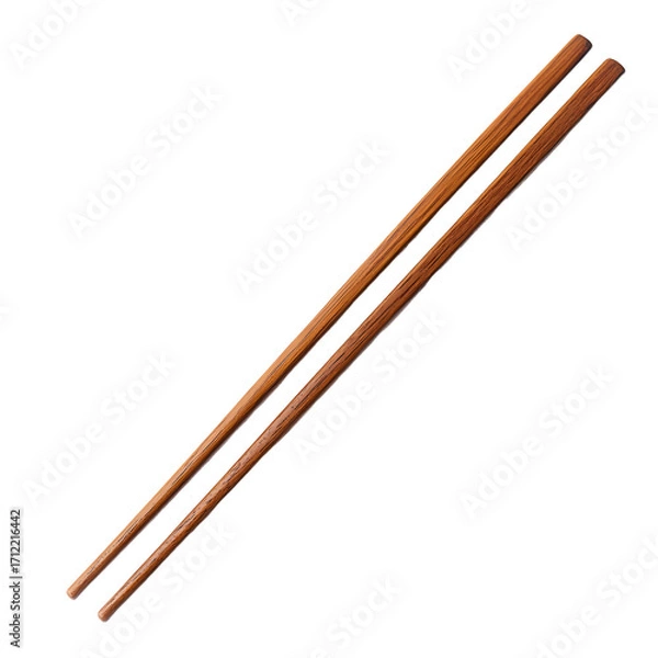 Obraz Elegant Wooden Chopsticks Resting on White Surface