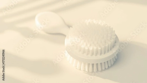 Obraz white massage brush on light background with copy space