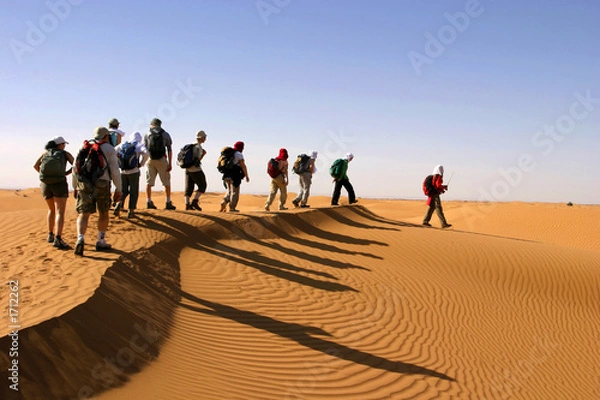 Obraz wędrowcy na pustyni