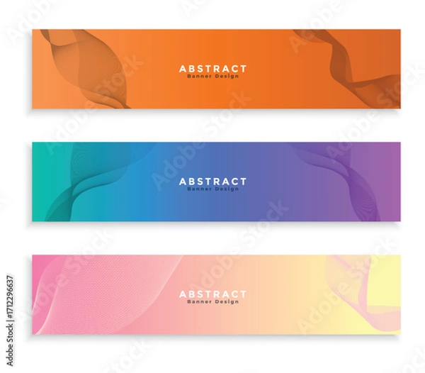 Fototapeta set of abstract background designs