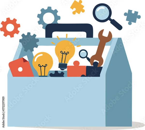 Obraz Innovation Toolbox Ideas Solutions and Tools
