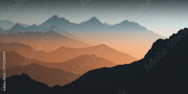 Obraz Majestic Mountain Ranges at Sunrise