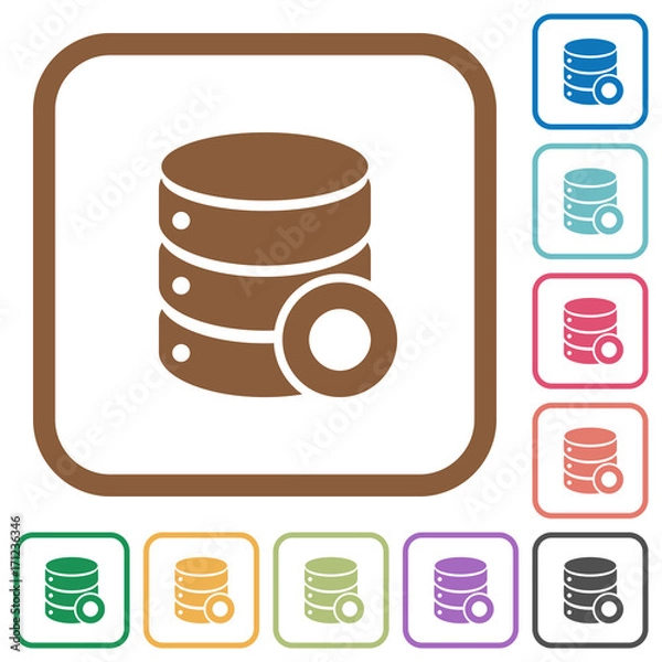 Fototapeta Database macro record simple icons