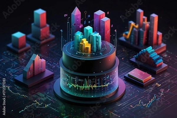 Obraz stock market chart