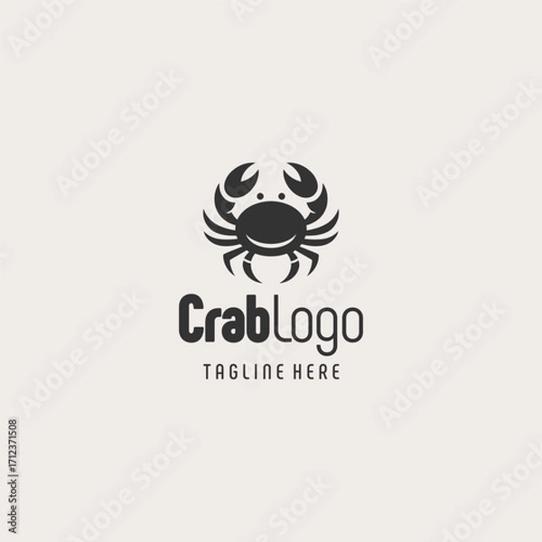 Fototapeta Unique Crab Line Art Logo