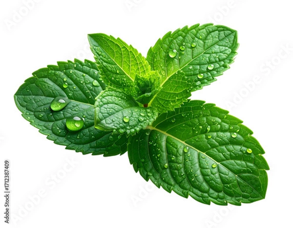Obraz fresh mint isolated on white background