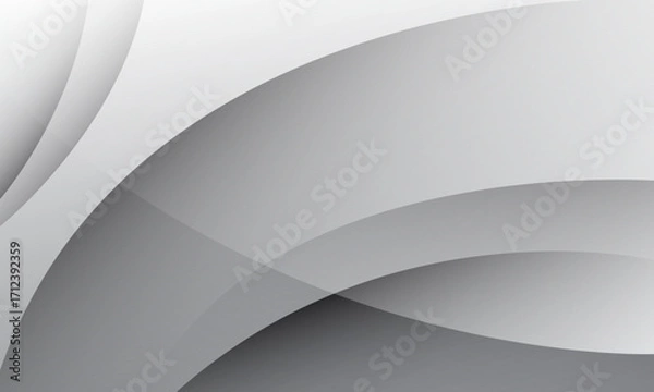 Fototapeta Abstract white and gray wave background. Vector illustration