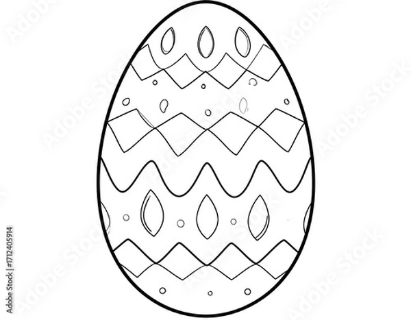 Obraz Simple black and white decorative egg