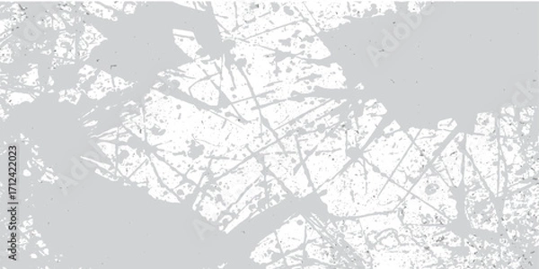 Fototapeta Textured vintage vector illustration of a woman's silhouette in a forest on a dirty gray cement wall