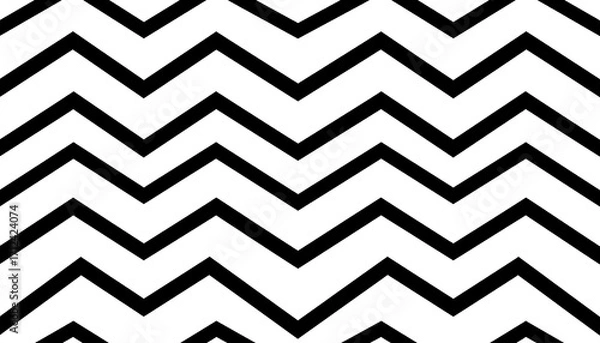Obraz Simple black and white zigzag pattern