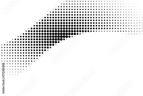Fototapeta Black halftone gradient dot abstract pattern for background, texture, graphic, design, and decoration on transparent background