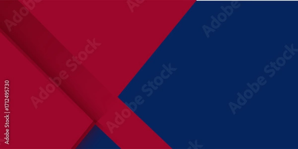 Obraz Abstract blue red banner geometric shapes background. Vector abstract graphic design banner pattern presentation background web template.