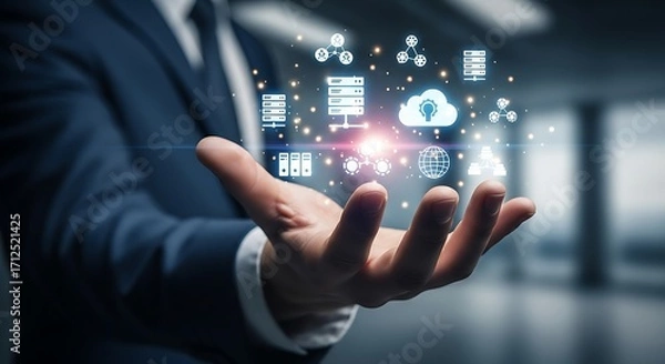 Fototapeta Cloud Computing Business Solutions.