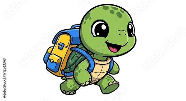 Fototapeta funny turtle vector illustration