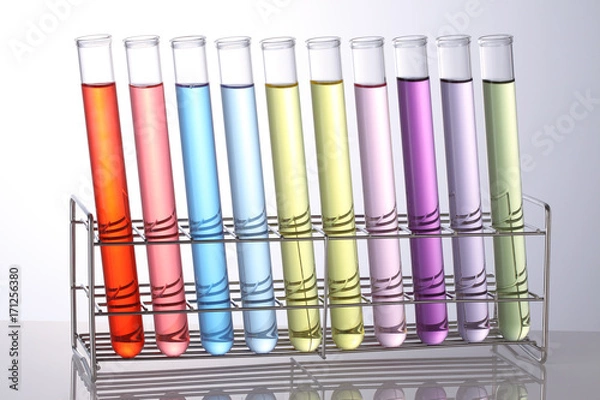 Fototapeta 実験イメージ/カラフルな試験管