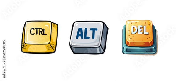 Fototapeta Ctrl Alt Del keyboard key