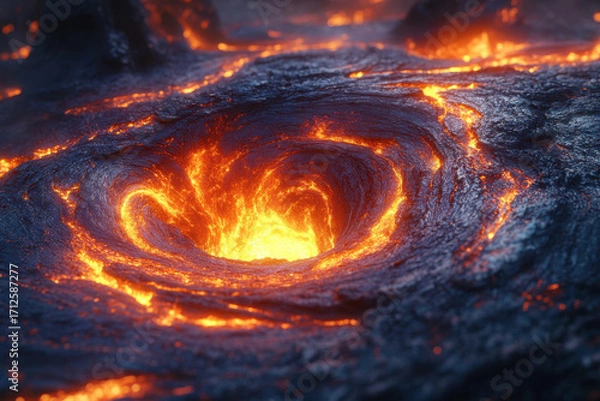 Obraz Spiral object in lava.