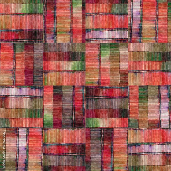 Fototapeta Abstract seamless  colorful geometric wallpaper pattern