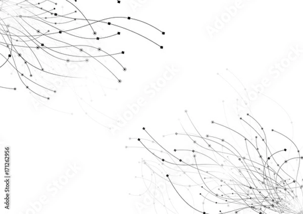 Fototapeta vector white background abstract technology communication data Science