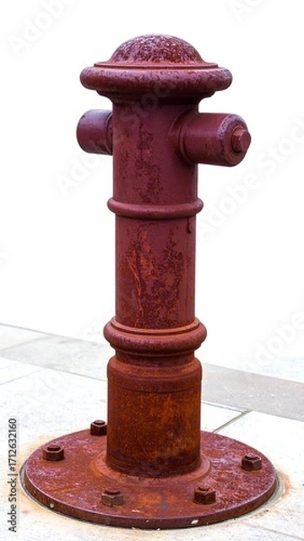 Obraz Rusty red fire hydrant post