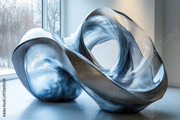 Fototapeta Sculpture by window.