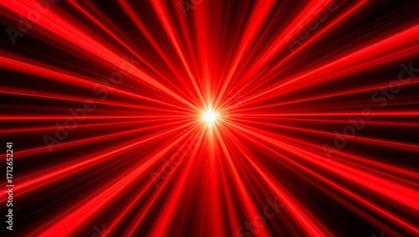 Fototapeta Radiant Burst of Light A Visual Symphony in Red, Capturing the Essence of Energy and Focus