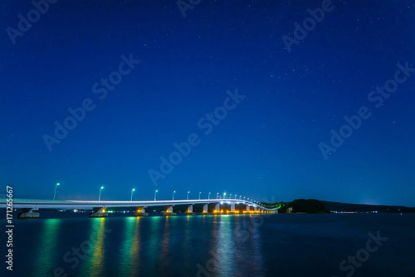 Obraz 能登島大橋　夜景
