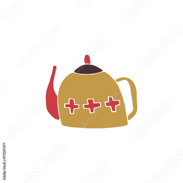 Fototapeta Vector hand drawn kettle