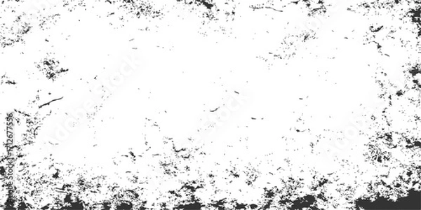 Fototapeta Abstract black ink splash background with a grunge texture and paint splat design. overlay textures set stamp with grunge effect, cement wall vector Illustration. dark concrete wall texture. grungy