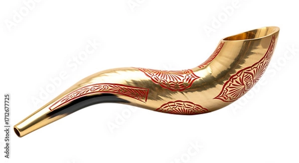 Obraz Shofar (horn) on Transparent Background