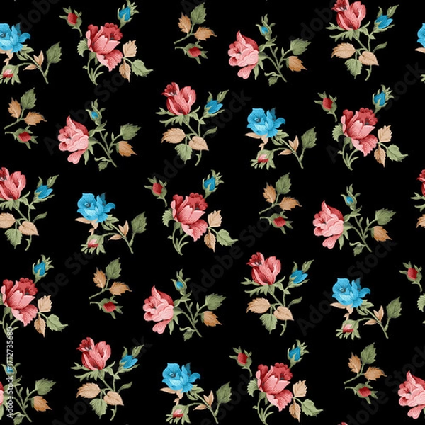 Fototapeta seamless floral pattern