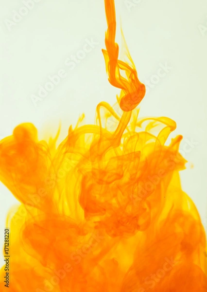 Fototapeta color ink drop in water 