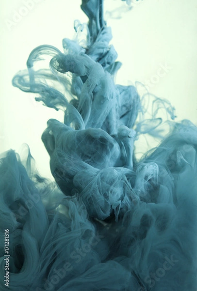 Fototapeta color ink drop in water 