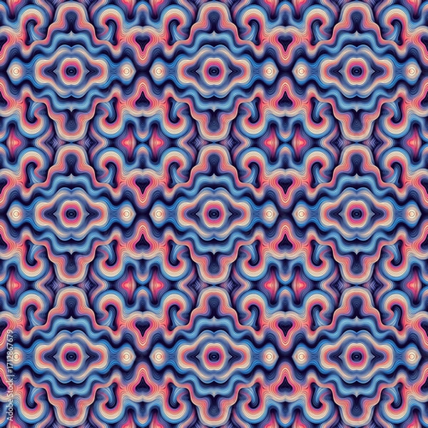 Fototapeta Abstract Seamless Line Pattern Background in Minimal Geometric Style for Textile, Wallpaper, Packaging, and Modern Graphic Design